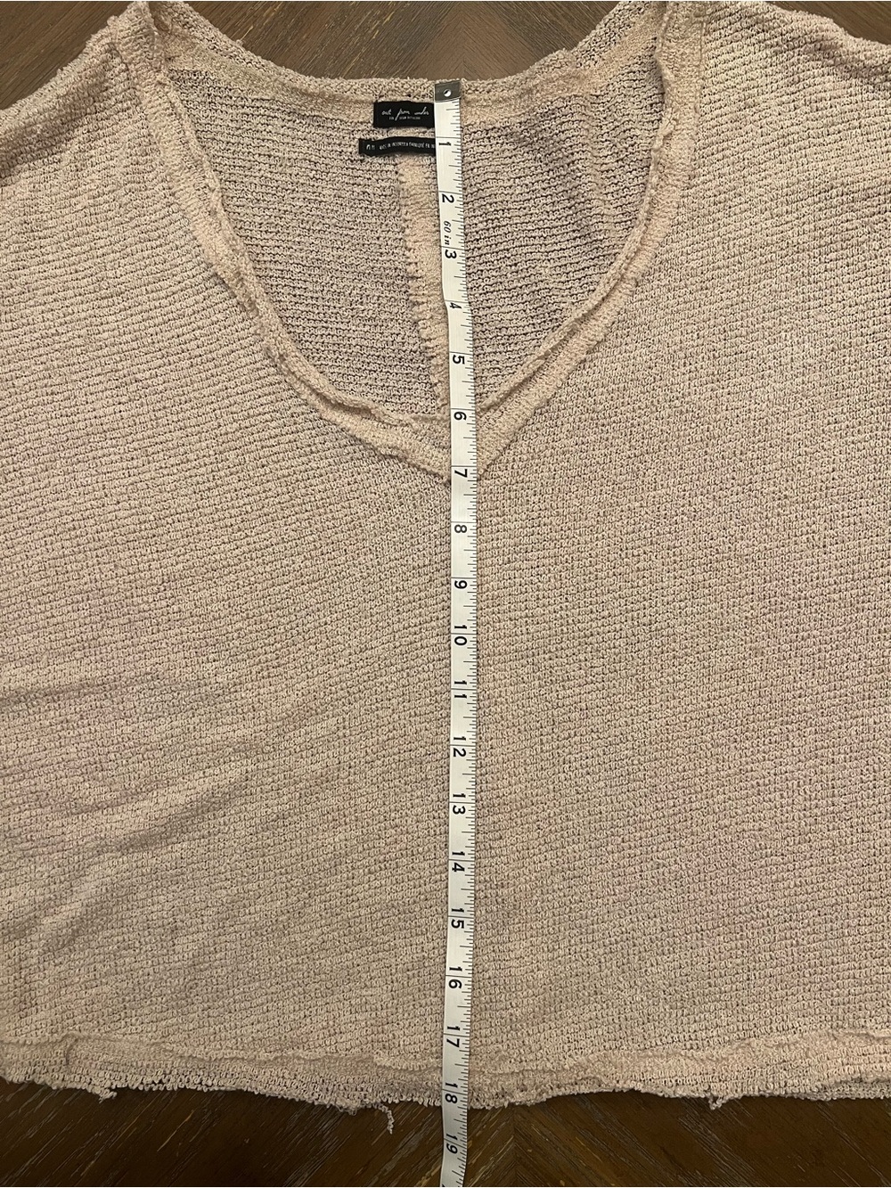 Urban Outfitters Lightweight Beige V-Neck Sweater oversized beachy boho. - Picture 4 of 9